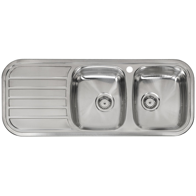 Reginox Regent Double Bowl Inset Kitchen Sink Wayfair.co.uk